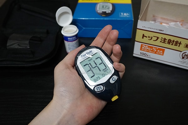 血糖値測定とプロジンク投与